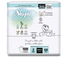 Sauskelnės Sleepy 2 dyd./Mini/68vnt. Bio Natural