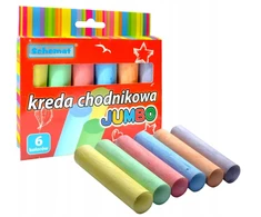 Schemat JUMBO ROAD CHALK OP. 6 vnt., be dulkių, didelis