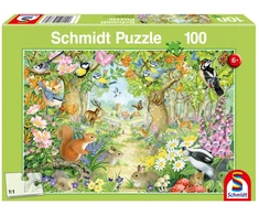 Schmidt Spiele Schmidt Dėlionė 100 vnt. - Miško gyvūnai