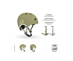 Scoot and Ride Scoot &amp; Ride Kask XXS-S vaikams 1-5 lat Olive