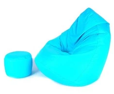 Sėdmaišis su pufu Mega Comfort XXL, dirbtinė oda, turkio spalvos