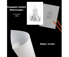 Sekamasis popierius 50 lapų 130g A4, skaidrus, baltas, piešimui