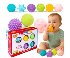 SENSORY RUTULIAI KŪDIKIAMS Smily Play Soft Teethers 6 vnt