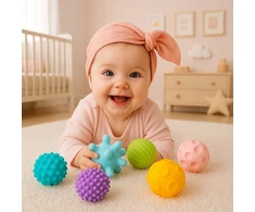 SENSORY RUTULIAI KŪDIKIAMS Smily Play Soft Teethers 6 vnt