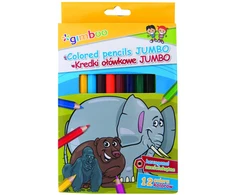 Šešiabriauniai pieštukai Jumbo 12 vnt. - Gimboo