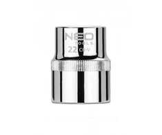Šešiakampė galvutė NEO 1/2", 22 mm, Superlock