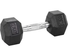 Šešiakampiai hanteliai inSPORTline Hexsteel 2kg