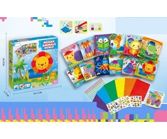 Sferazabawek Foam Mosaic ANIMALS 12in1 – kūrybinės iškarpų knygos formos ir spalvos