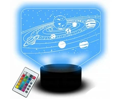 Sferazabawek Lampka Nocna 3D UKŁAD SŁONECZNY Planety Kosmos PREZENT dChłopca Pultas
