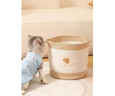 SHEIN BEŻOWY KOSZ NA ZABAWKI S07__30X30