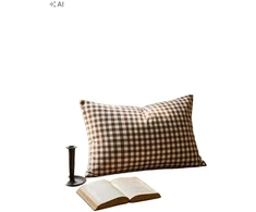 SHEIN POSZEWKA NA PODUSZKĘ WZÓR KRATKA S07__50X75CM