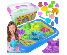 Shopek KINETIC SAND RINKINYS 3kg smėlio dėžės dovanų formelės magiškai spalvingos