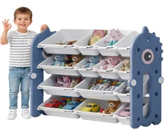 Shopek REGAŁ POJEMNIK ORGANIZER SZAFKA PÓŁKA NA ZABAWKI KSIĄŻKI DLA DZIECI 105cm
