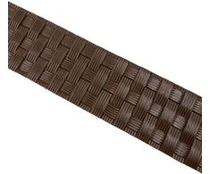 Siaura tvoros juosta MIKKO RATTAN, rudos sp, 4,75 cm pločio, 12,75 m ilgio