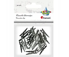 Sidabrinės plastikinės segtukai Titanum, 20 vnt.