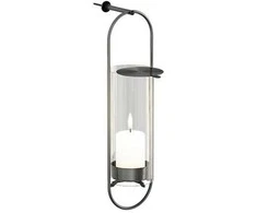 Sieninis laikiklis HOFATS OVAL candle Juodas
