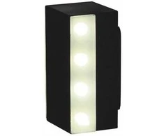 Sieninis lauko šviestuvas Cube IP44 Luxform 20Lm/3.7V Li-ion/USB juodas