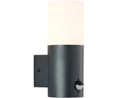 Sieninis lauko šviestuvas su jutikliu Aberdeen IP44 Brilliant AG 1xE27 max28W juodas