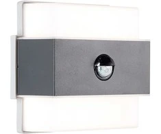 Sieninis lauko šviestuvas su jutikliu Archie IP44 Brilliant AG 7.5W 940Lm 4000K antracito spalvos