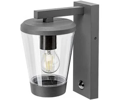 Sieninis lauko šviestuvas su jutikliu Savano IP44 Rabalux 1xE27 max40W H-98cm juodas