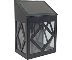 Sieninis lauko šviestuvas su saulės baterija IP44 3000K H11.4cm juodas