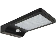 Sieninis lauko šviestuvas su saulės baterija IP44 4000K 300Lm juodas