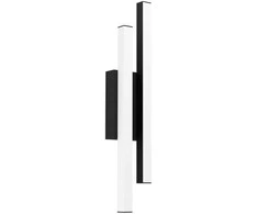 Sieninis LED lauko šviestuvas EGLO SERRICELLA, IP55, 2x4,5W, 3000K, 1100lm, juodos sp.,10x6xh49,5 cm