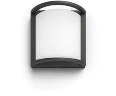Sieninis LED lauko šviestuvas PHILIPS SAMONDRA, IP44, 4000K, 12W, 1200lm, antracito sp.