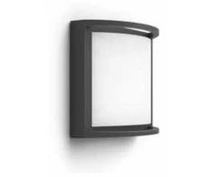 Sieninis LED lauko šviestuvas PHILIPS SAMONDRA, IP44, 2700 K, 12 W, 1200 lm, antracito sp.