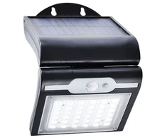 SpectorLight Sieninis LED lauko šviestuvas SPECTOR LIGHT, įkr., saulės energija, IP44,2,5W,7000K,220lm,juod., sp.
