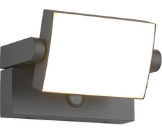 Sieninis LED lauko šviestuvas TRIO KANSAS 10W 3000K 1000lm 10x20x15cm su judesio davikliu