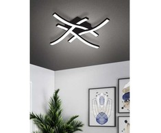 Sieninis šviestuvas Sieninis LED šviestuvas EGLO CABEZAS-E, 20W, 2600lm, 3000K, juodos sp, 42,5 x 42,5 x 7 cm