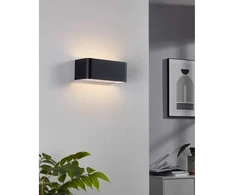 Sieninis šviestuvas Sieninis LED šviestuvas EGLO SANIA 4, 10 W, 1300 lm, 3000 K, juodos sp, 20 x 8 x 9 cm