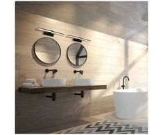 Sieninis šviestuvas Sieninis LED šviestuvas MILAGRO SPLASH, 8 W, IP44, 560 lm, 4000 K, juodos sp., 40 cm