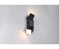 Sieninis šviestuvas Sieninis LED šviestuvas TRIO RAGLAN, 2 x 3 W, 3000 K, 2x300 lm, juodos sp, 22 x 5 x 5,5 cm