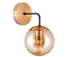 Sieninis šviestuvas G. LUX Amber, 1 x E27, žalvario/ juodos spalvos