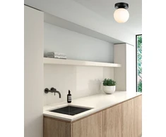 Sieninis šviestuvas G.LUX GT-390-1C-BL, 1xE27, juodos sp, ø13x15,5cm, gaubtas baltos sp