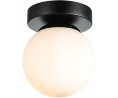 Sieninis šviestuvas G.LUX GT-390-1C-BL, 1xE27, juodos sp, ø13x15,5cm, gaubtas baltos sp