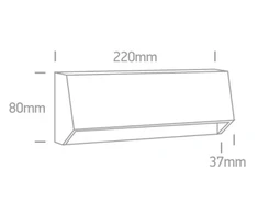 Bikuva.lt 4W LED sieninis šviestuvas, antracito sp., 2700/3300/4000K, IP65, 67386C/AN/V