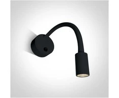 3W LED sieninis šviestuvas- skaitymo lempa, juodas, 3000K, 65738A/B/W