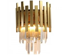 Sieninis šviestuvas MILAGRO Aspen Gold, 2 x E14, max 40W, auksinės sp., 25 x 35 cm
