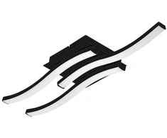 Sieninis šviestuvas Sieninis LED šviestuvas EGLO CABEZAS-E, 12W, 1480lm, 3000K, juodos sp, 43,5 x 7,5 x 11 cm