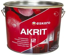 Sienų dažai ESKARO AKRIT 12, pusiau matiniai, baltos sp., A bazė, 4,75 l