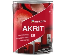 Sienų dažai ESKARO AKRIT 12, pusiau matiniai, baltos sp., A bazė, 2,85 l