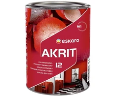 Sienų dažai ESKARO AKRIT 12, pusiau matiniai, baltos sp., A bazė, 950 ml