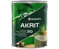 Sienų dažai ESKARO AKRIT 20, pusiau matiniai, baltos sp., A bazė, 950 ml