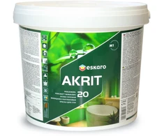 Sienų dažai ESKARO AKRIT 20, pusiau matiniai, baltos sp., A bazė, 4,75 l