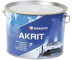 Sienų dažai ESKARO AKRIT 7, šilko matiniai, baltos sp., A bazė, 4,75 l