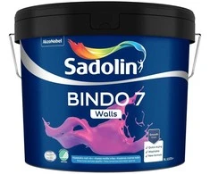Sienų ir lubų dažai SADOLIN BINDO 3, visiškai matiniai, baltos sp., BW bazė, 4,5 l
