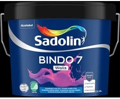 Sienų ir lubų dažai SADOLIN BINDO 7, matiniai, baltos sp., BW bazė, 0,9 l